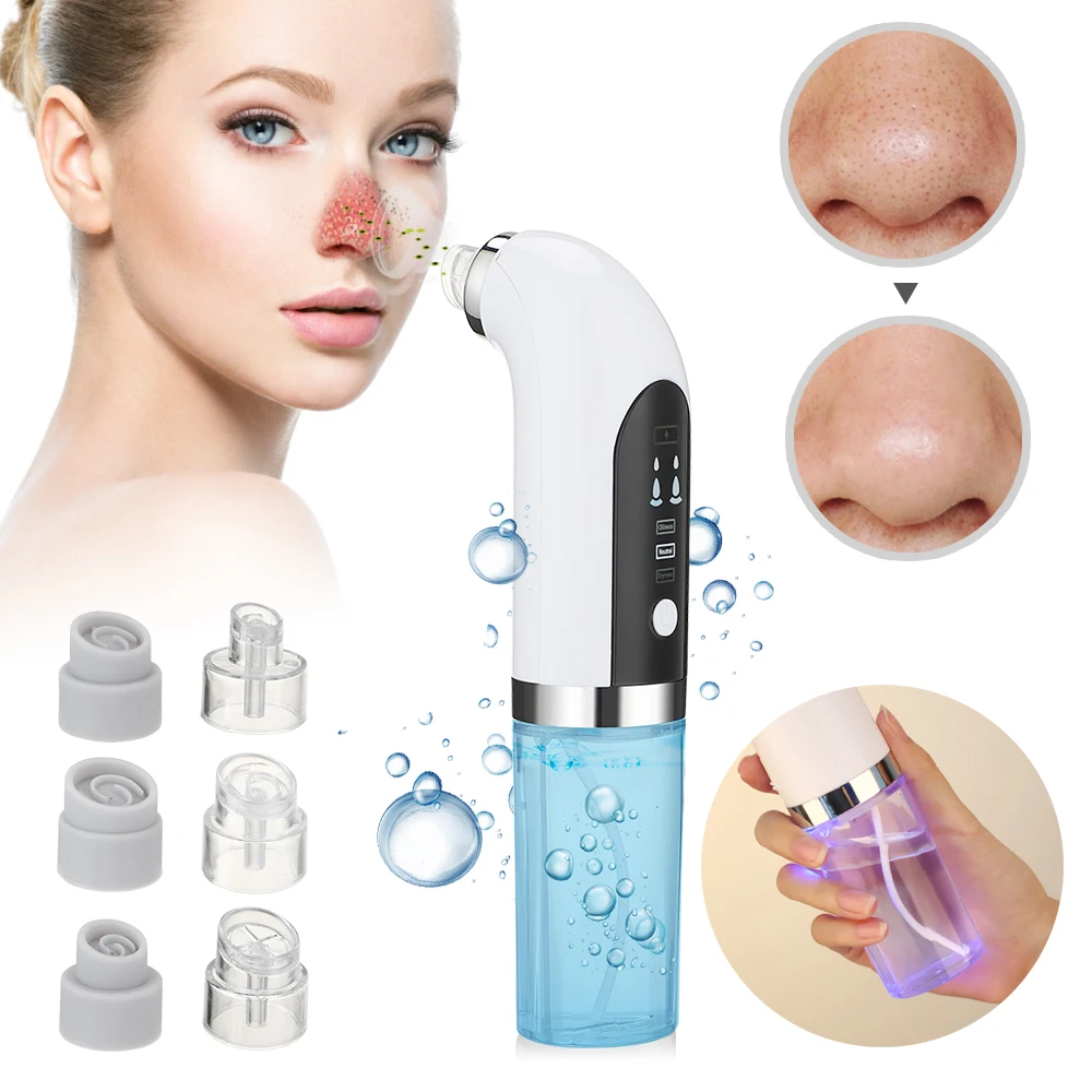 

Electric Small Bubble Blackhead Remover USB Water Cycle Pore Acne Pimple Removal Vacuum Suction Facial Nose Cleaner Tool