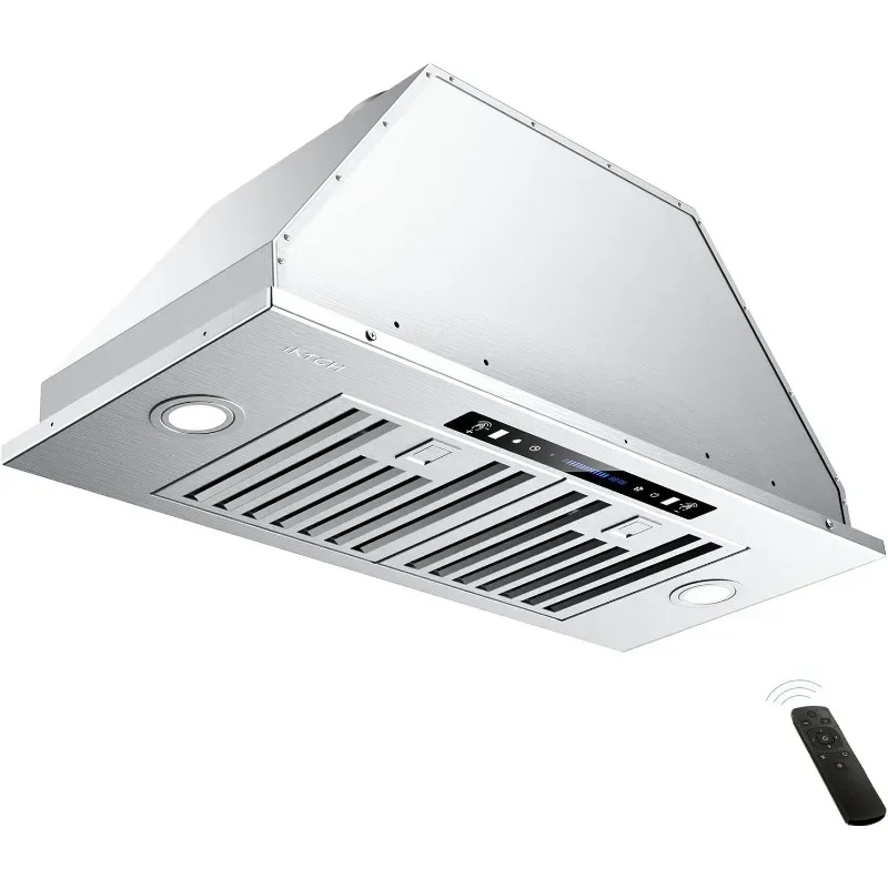 

30 inch Built-in/Insert Range Hood 900 CFM, Ducted/Ductless Convertible Duct, Stainless Steel Kitchen Vent Hood