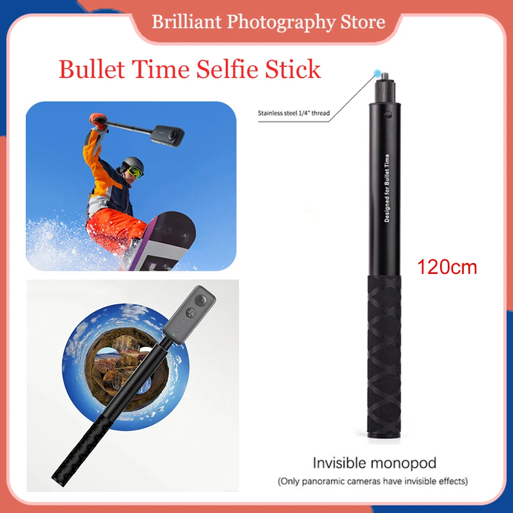 

For Insta360 Ace Pro Bullet Time Invisible Selfie Stick for Insta360 One X3 X2 RS Gopro 12 11 9 DJI Action 4 Cameras Accessories