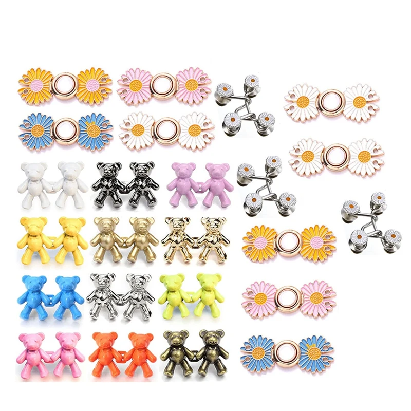Adjustable Jeans Button Pin Set Waist Tightener Bear Clip Bear Pants Clip Bear Buttons for Jeans Skirt
Adjustable Jeans Button Pin Set Waist Tightener Bear Clip Bear Pants Clip Bear Buttons for Jeans Skirt