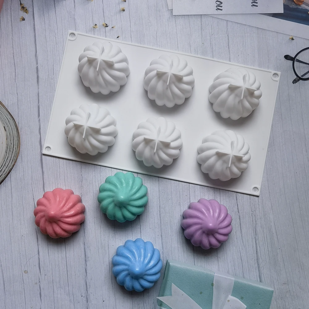 6 Cavity Cyclone Round Spiral Mousse Silicone Cake Mold Donut Biscuits Baking Mold French Onion Dessert Cake Decorating Tool
6 Cavity Cyclone Round Spiral Mousse Silicone Cake Mold Donut Biscuits Baking Mold French Onion Dessert Cake Decorating Tool