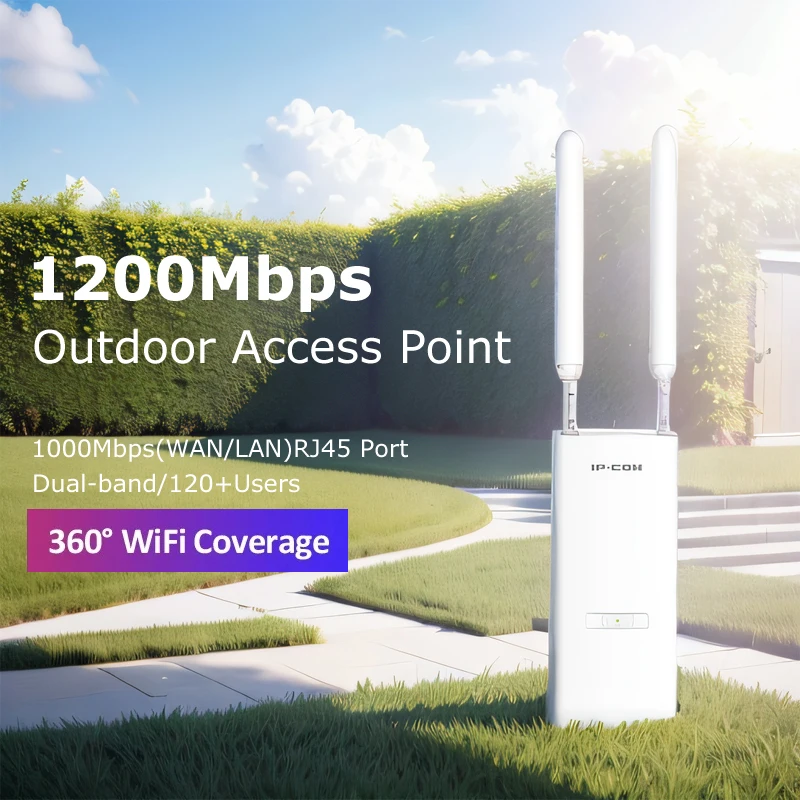 

Outdoor Access Point AC1200 Dual Band Wireless AP Range Extender High Power 2.4G 5GHz Gigabit Router Signal Booster POE Repeater