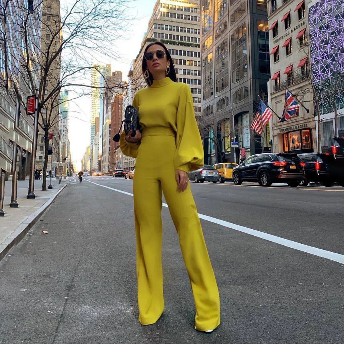 Crystal Puff Elegant Overalls For Women Puff Long Sleeve Flare Pants Spring Office Ladies Sets Casual Fashion Female Jumpsuits
Crystal Puff Elegant Overalls For Women Puff Long Sleeve Flare Pants Spring Office Ladies Sets Casual Fashion Female Jumpsuits