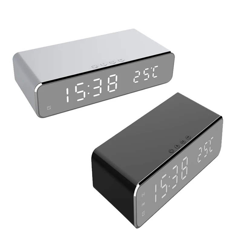 Зеркальные часы с функцией беспроводного зарядного устройства и даты 
Зеркальные часы с функцией беспроводного зарядного устройства и даты