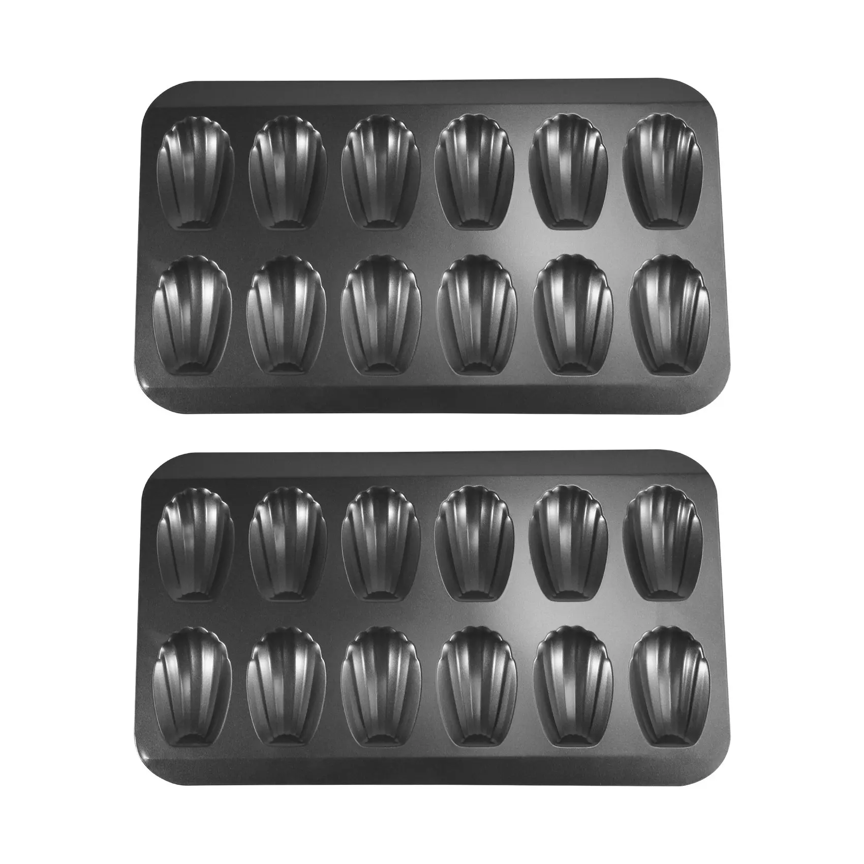 2 Packs Non-Stick Madeleine Pot, Baking Mold 12 with Shell Cake Baking Tray Non-Stick Baking Tray, Used for Oven Baking Black
2 Packs Non-Stick Madeleine Pot, Baking Mold 12 with Shell Cake Baking Tray Non-Stick Baking Tray, Used for Oven Baking Black