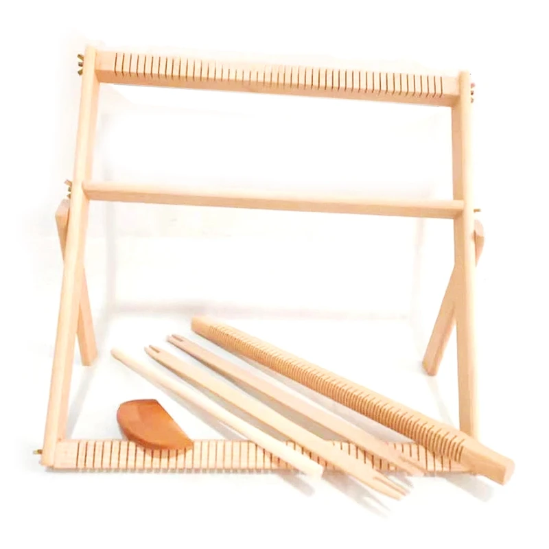 

DIY Solid Wood Textile Machine Tapestry Weaving Tools Handmade Adult Spinning Wheel Children Loom