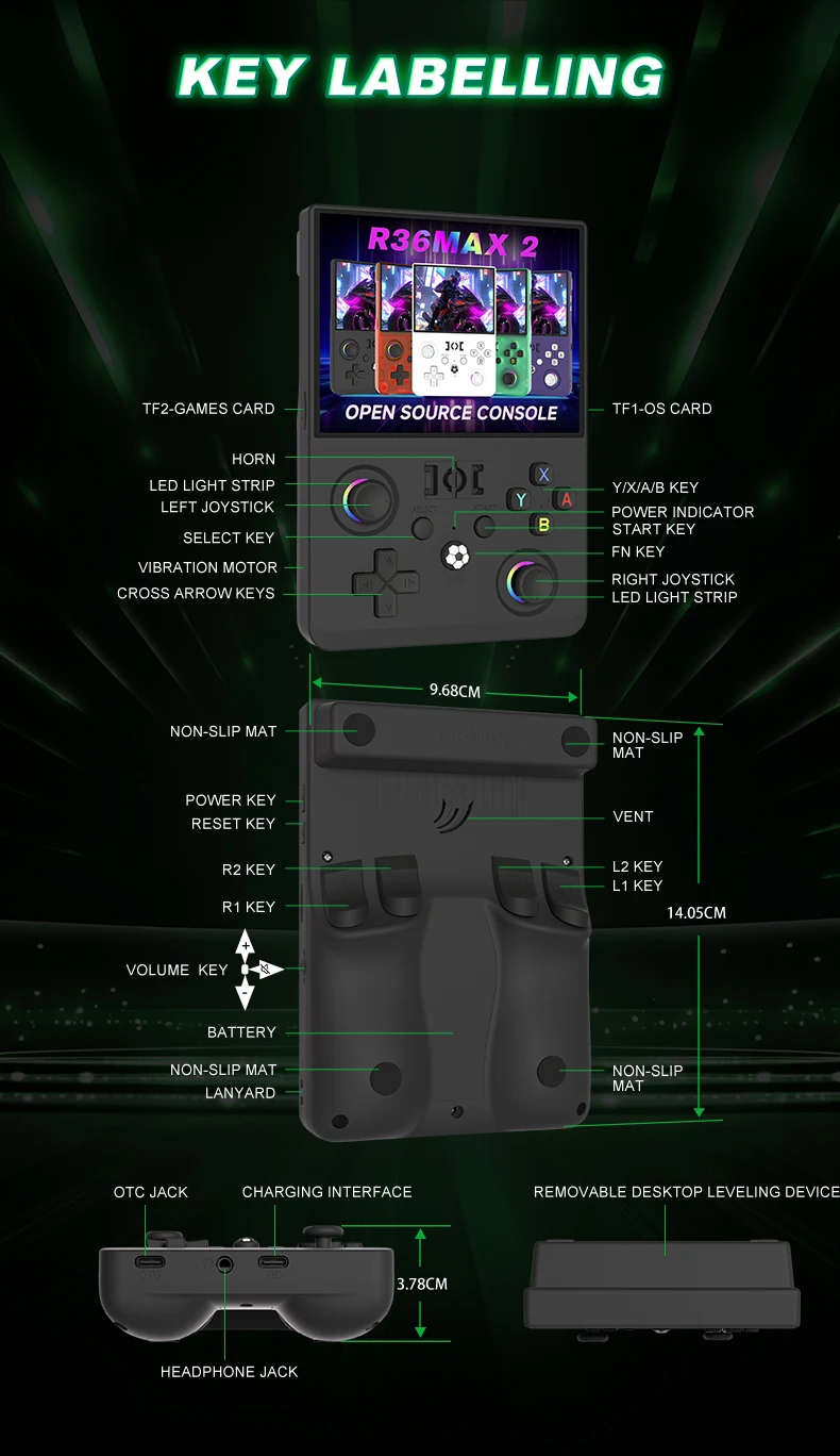 New R36 Max2 Retro Handheld Game Console Linux System 4.5 Inch IPS Screen 64G/128G Portable Pocket Player Built-in 18000+ Games New R36 Max2 Retro Handheld Game Console Linux System 4.5 Inch IPS Screen 64G/128G Portable Pocket Player Built-in 18000+ Games