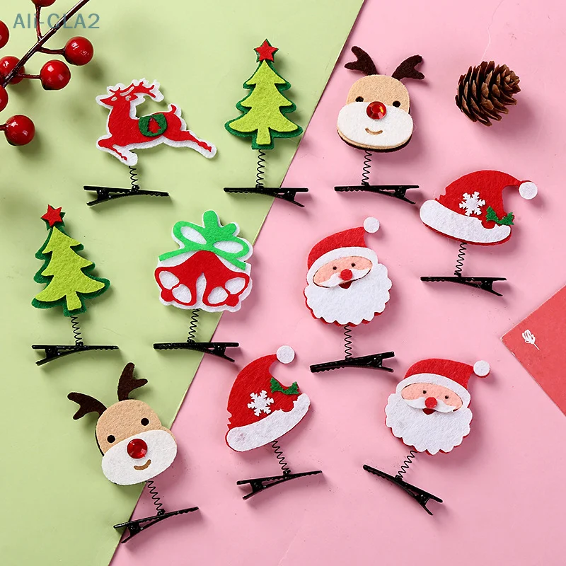 

1pcs Christmas Hair Clip Women Girl Santa Snowman Hairpin Xmas Party Barrettes For Kids Cosplay Headwear Christmas Gifts