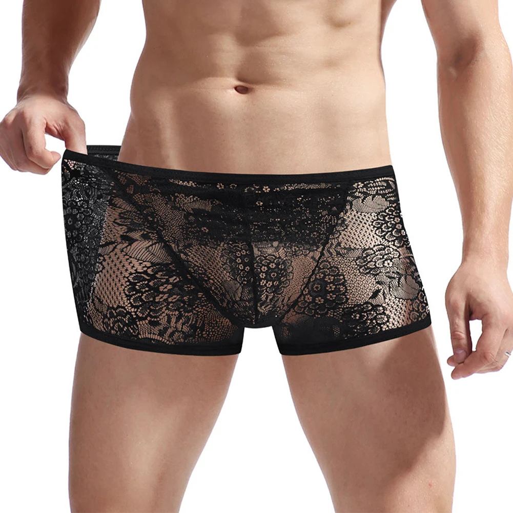 Sexy Men Sissy Boxer Lace Transparent Briefs Ultra-thin Elasticity Underwear Solid Shorts Trunks Breathable Erotic Underpants
Sexy Men Sissy Boxer Lace Transparent Briefs Ultra-thin Elasticity Underwear Solid Shorts Trunks Breathable Erotic Underpants