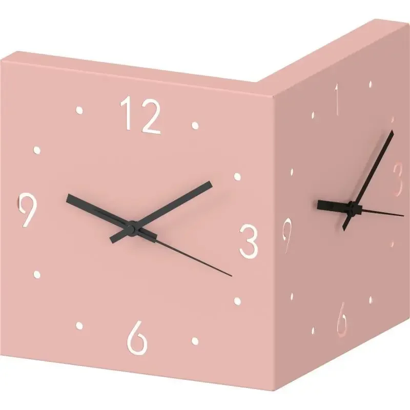 

3D Corner Clock LED Large Wall Clocks Decor Watch Living Room Glows Wall Clocks Hollowed Out Silent Decorative Watch