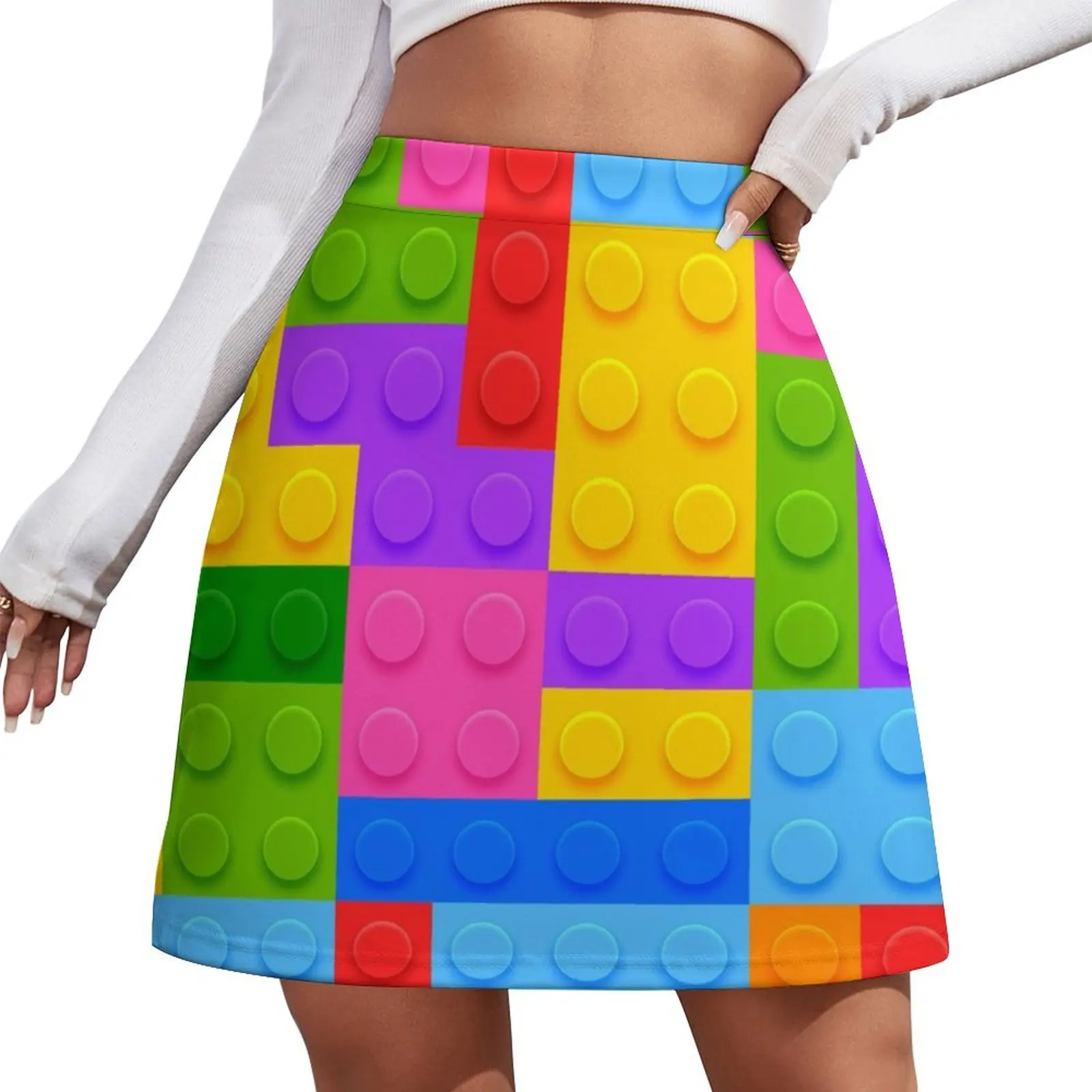 

Building Blocks Mini Skirt Women's clothing korean clothes ladies skirts for women 2024