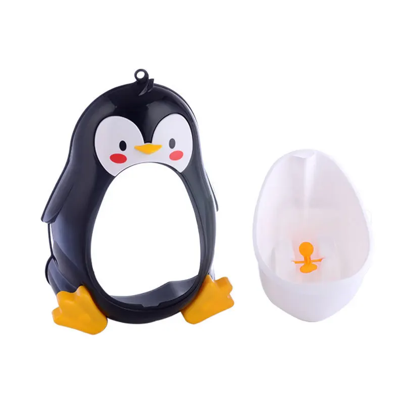 

Boys' Baby Urinal Boys' Wall Hanging Baby Potty Potty Bucket Children's Urinal Standing Black Penguin Urinal For Children