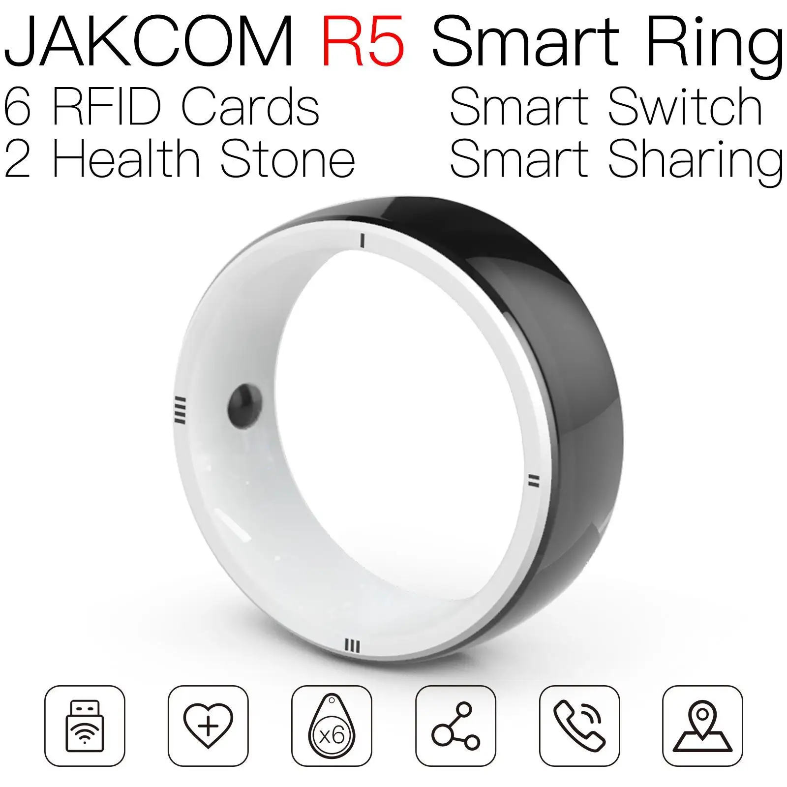 

JAKCOM R5 Smart Ring New product as dogbone r6 terrarium plant big horizons card set shelf label nfc rfid led