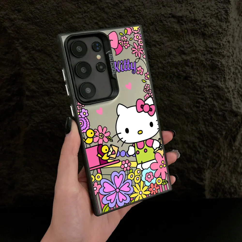 Cute Hello Kitty Flower S25 Case For Samsung S25 S24 Ultra Funda For Galaxy S23 S22 S21 FE S20 Ultra Plus Shockproof Phone Cover Cute Hello Kitty Flower S25 Case For Samsung S25 S24 Ultra Funda For Galaxy S23 S22 S21 FE S20 Ultra Plus Shockproof Phone Cover