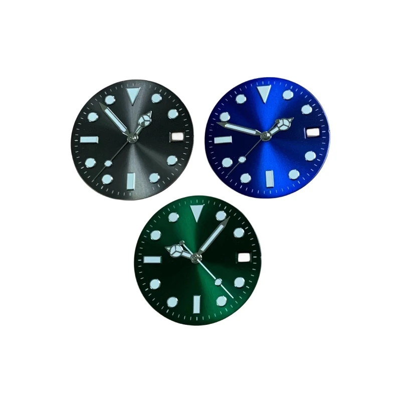 

DIY 29mm Blue Luminous Watch Dial With Green Luminous Hand Fit for 8200 821A 8215 2813 Movement