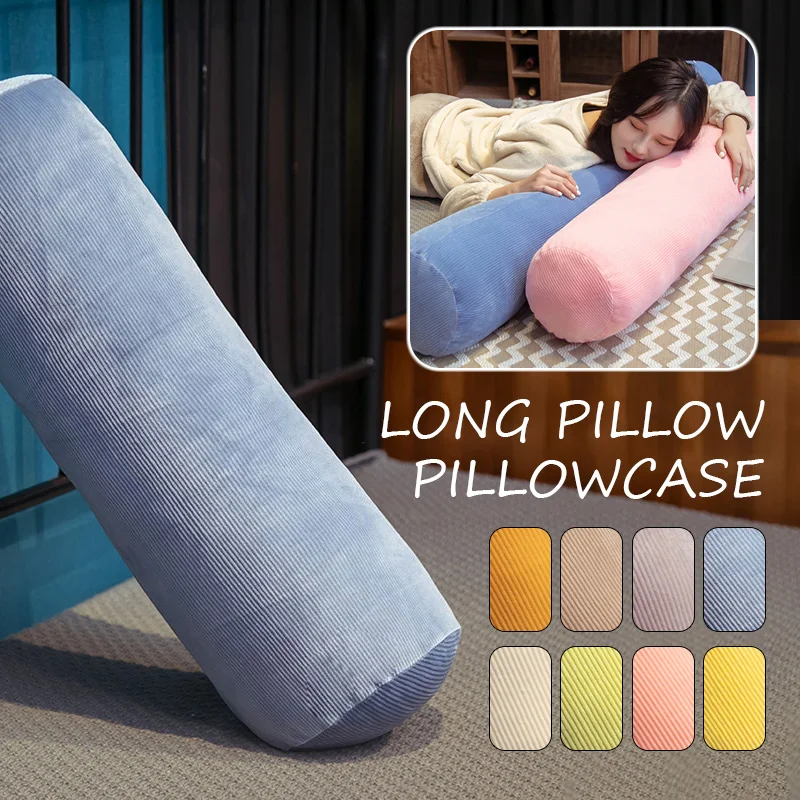 

Cylindrical Pillow Case Soft Long Pillow Cover Corduroy Comfortable Pillow Case Cushion Cover Neck Bolster Pillow Roll Headrest