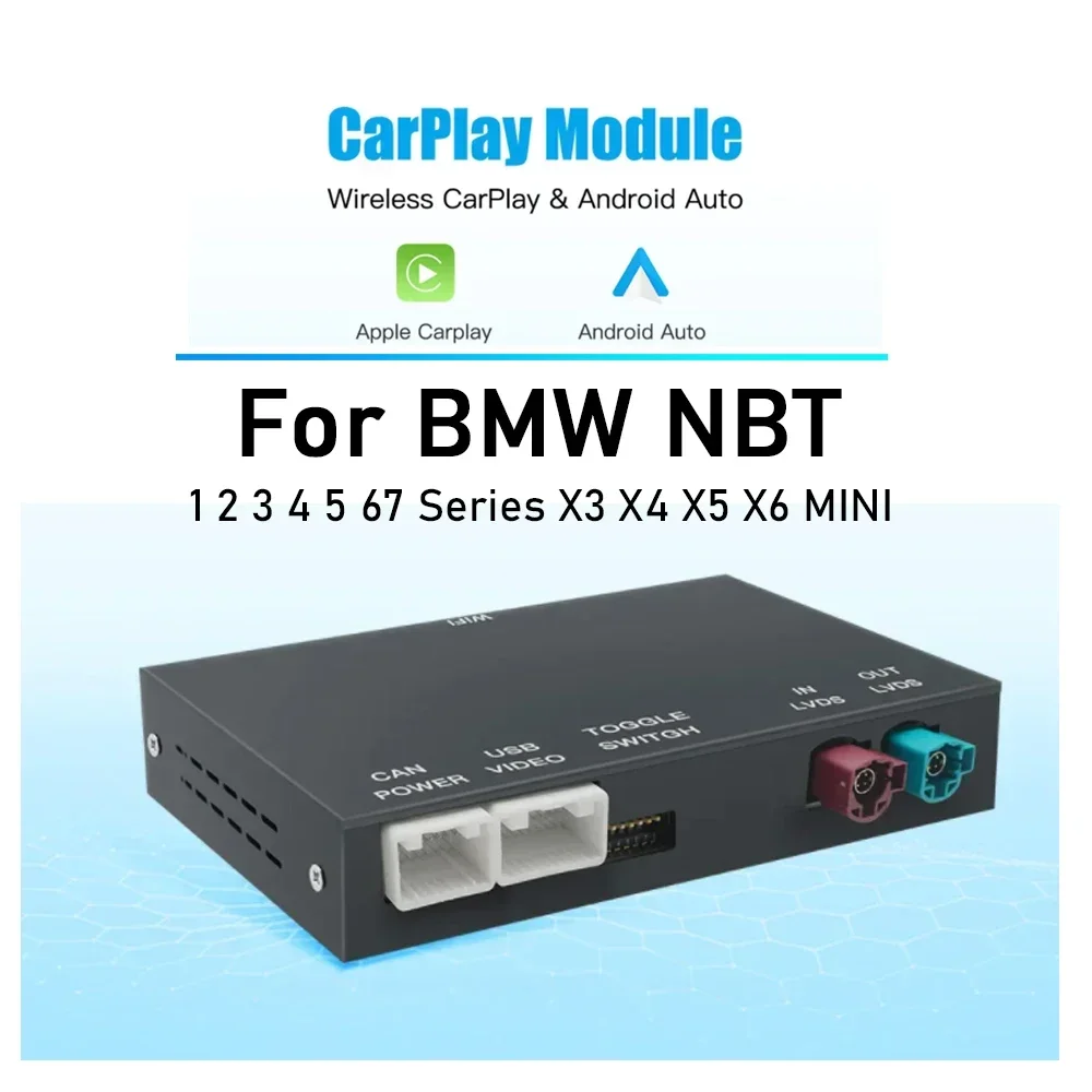 Беспроводной CarPlay для BMW NBT ID4 система 1 2 3 4 5 6 7 серия 1 X3 X4 X5 X6 MINI CarPlay интерфейс Поддержка Mirror link
Беспроводной CarPlay для BMW NBT ID4 система 1 2 3 4 5 6 7 серия 1 X3 X4 X5 X6 MINI CarPlay интерфейс Поддержка Mirror link