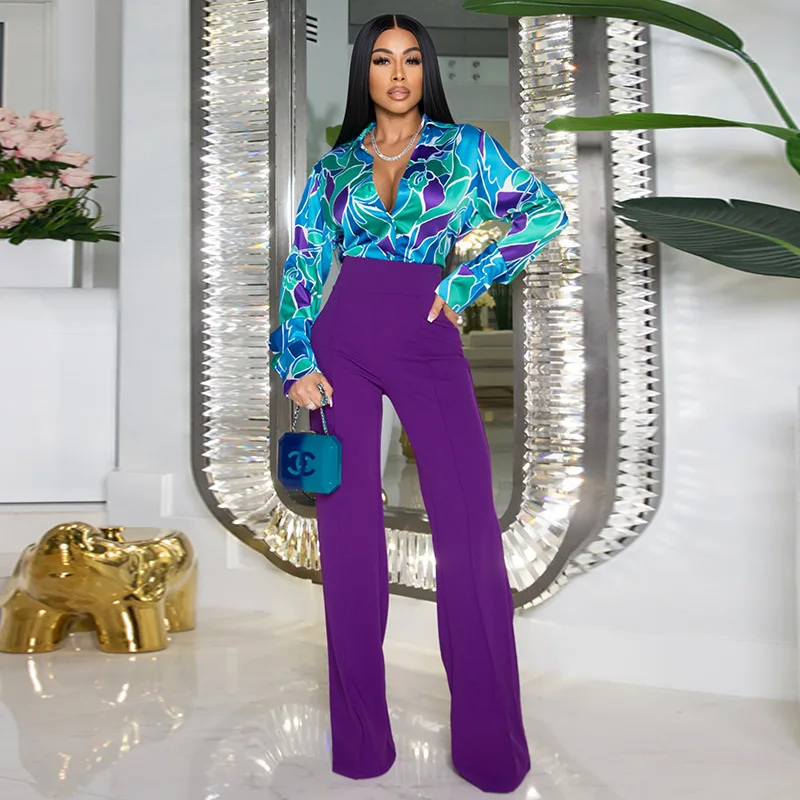 Casual Pant Suits for Women Long Sleeve Office Fashion Two Piece Print Loose 2023 New Autumn Winter Suits
Casual Pant Suits for Women Long Sleeve Office Fashion Two Piece Print Loose 2023 New Autumn Winter Suits
