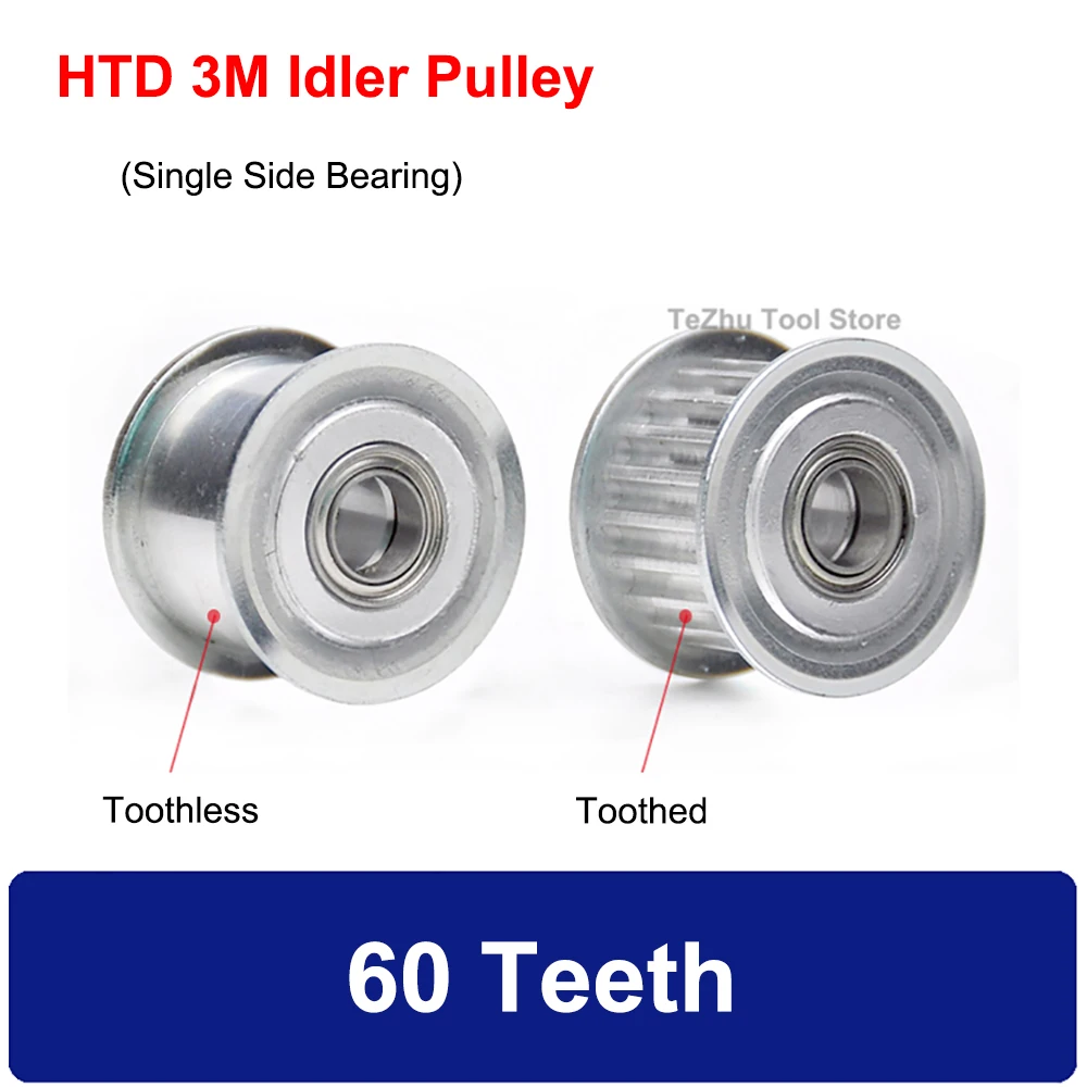 1PCS HTD 3M Idler Pulley 60 Teeth Passive Pulley Bore 8/10/12/15mm Width 11mm 16mm Tension Pulley With Single Side Bearing
1PCS HTD 3M Idler Pulley 60 Teeth Passive Pulley Bore 8/10/12/15mm Width 11mm 16mm Tension Pulley With Single Side Bearing