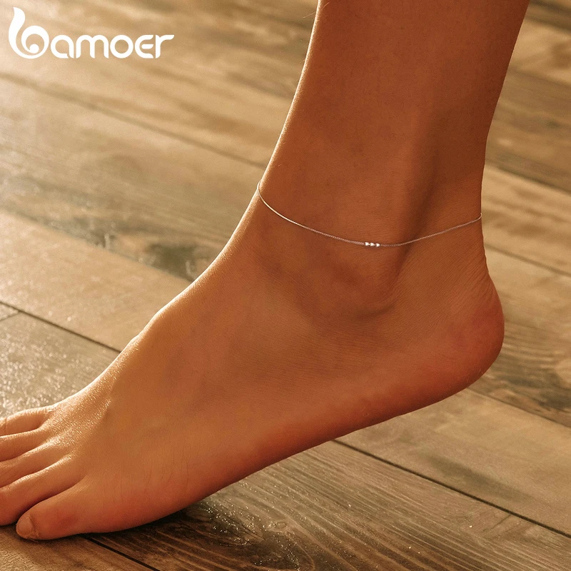 Bamoer Silver Small Beads Anklets for Women Beaded Summer Sterling Silver 925 Foot Jewelry Fashion Style Leg Bracelet SCT007
Bamoer Silver Small Beads Anklets for Women Beaded Summer Sterling Silver 925 Foot Jewelry Fashion Style Leg Bracelet SCT007