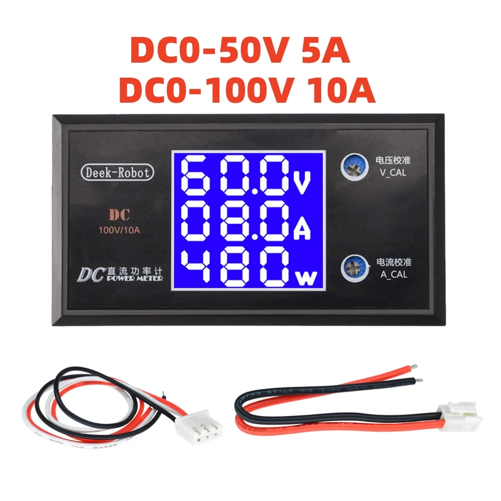 

DC 0-500V 5A 10A 250W 999W LCD Digital Voltmeter Ammeter Wattmeter Voltage Current Power Meter Volt Detector Tester Monitor