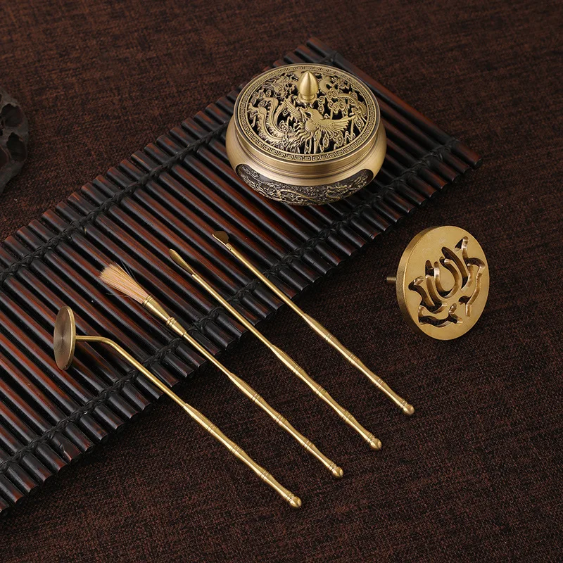 6 Pcs Copper Incense Burner Suit, Complete Incense Tools, Gift Box Packaging Brass Incense Making Kit Incense Mold Tool
6 Pcs Copper Incense Burner Suit, Complete Incense Tools, Gift Box Packaging Brass Incense Making Kit Incense Mold Tool