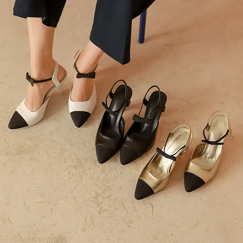 Mixed Color Women Shoes Summer Slingback Pumps Fashion Bow-knot High Heels Zapatos Mujer Pointed Toe Patchwork Career Chaussure
Mixed Color Women Shoes Summer Slingback Pumps Fashion Bow-knot High Heels Zapatos Mujer Pointed Toe Patchwork Career Chaussure