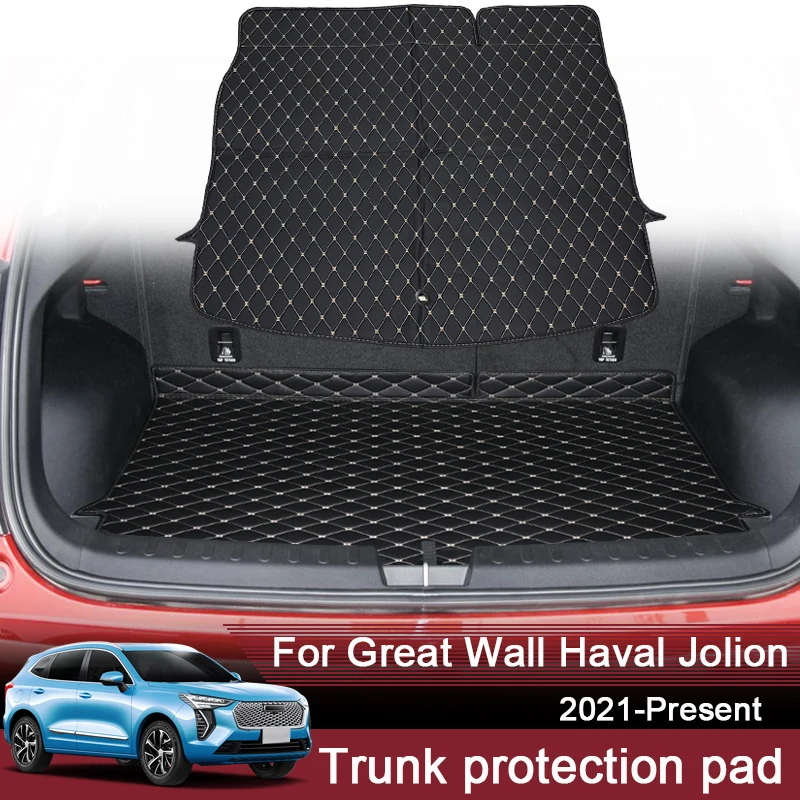 

1pc Car Custom Rear Trunk Mat For Great Wall Haval Jolion 2021-2024 Leather Waterproof Auto Cargo Liner Internnal Accessory