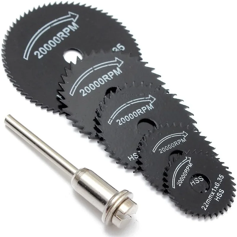 6pcs Mini Circular Saw Blade Set HSS Cutting Disc Rotary Tool Accessories for Dremel Compatible Wood Plastic Aluminum
6pcs Mini Circular Saw Blade Set HSS Cutting Disc Rotary Tool Accessories for Dremel Compatible Wood Plastic Aluminum