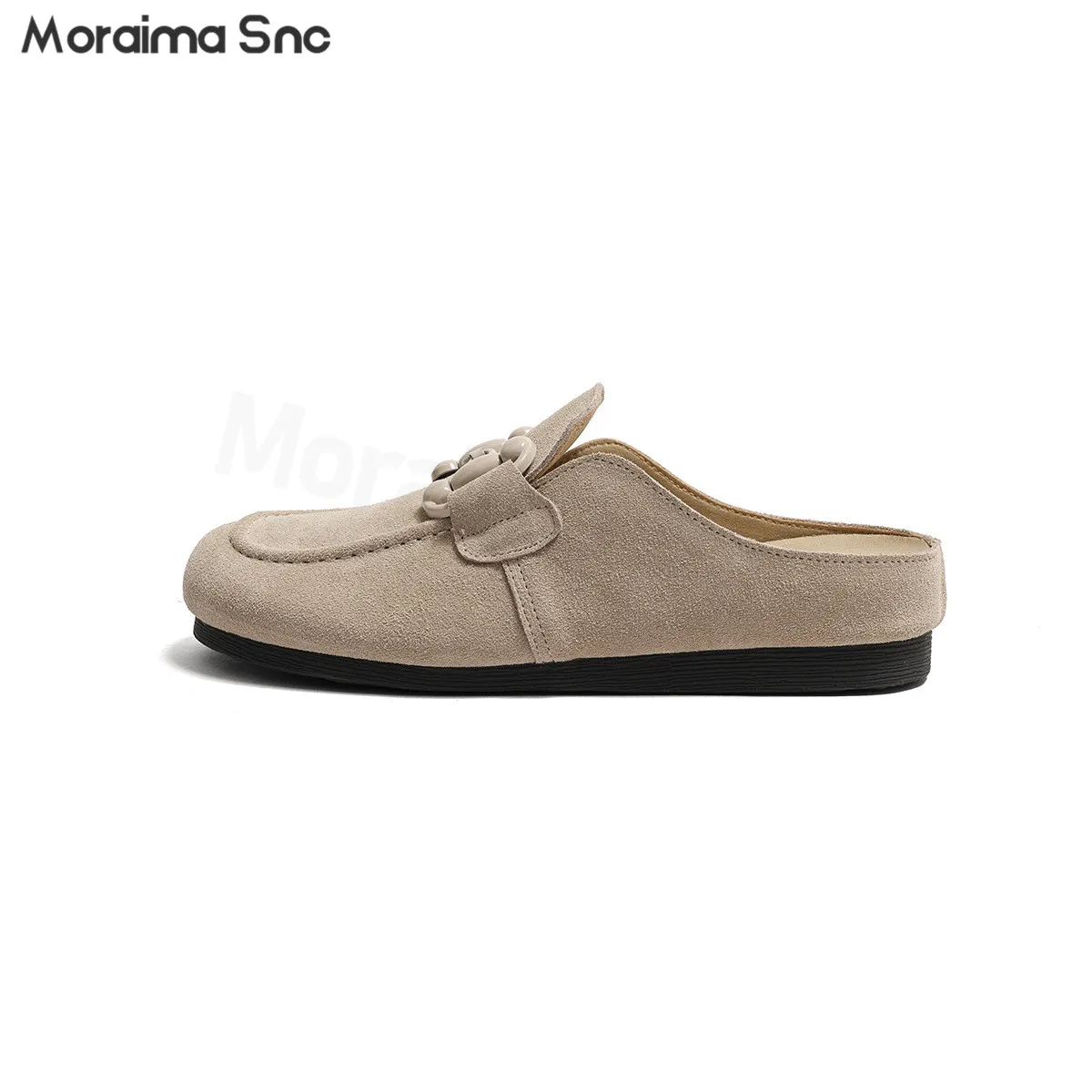 Light-Colored Thick-Soled Half Slippers Round-Toe Inner Heightening Slippers Fashionable and Comfortable Soft-Soled Mule Shoes 
Light-Colored Thick-Soled Half Slippers Round-Toe Inner Heightening Slippers Fashionable and Comfortable Soft-Soled Mule Shoes