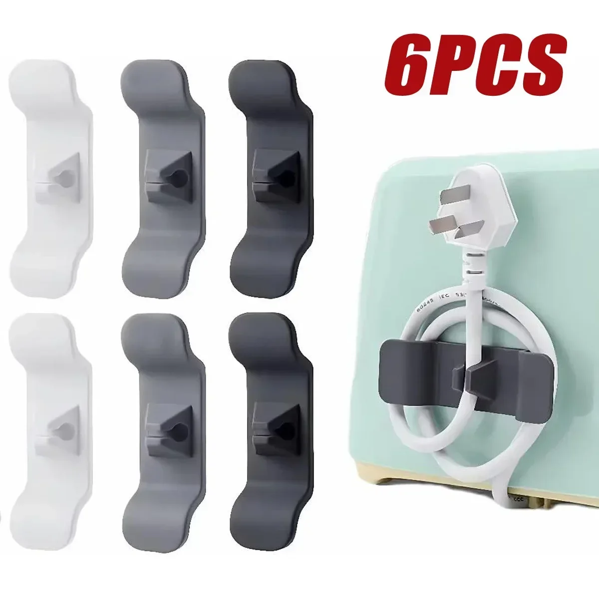 

Organizer Protection Appliance Appliances Cable Household Clip Cord 6pcs Wire Winder Winding Hooks Cable Wrapper Kitchen Wire