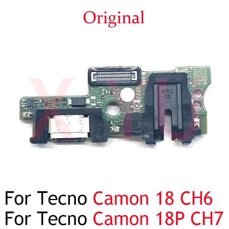 

Original For Tecno Camon 18 18P 19 20 Pro Premier CH6 CH7 CH9 CH6i CK6 CK7 USB Charging Board Dock Port Flex Cable Repair Parts