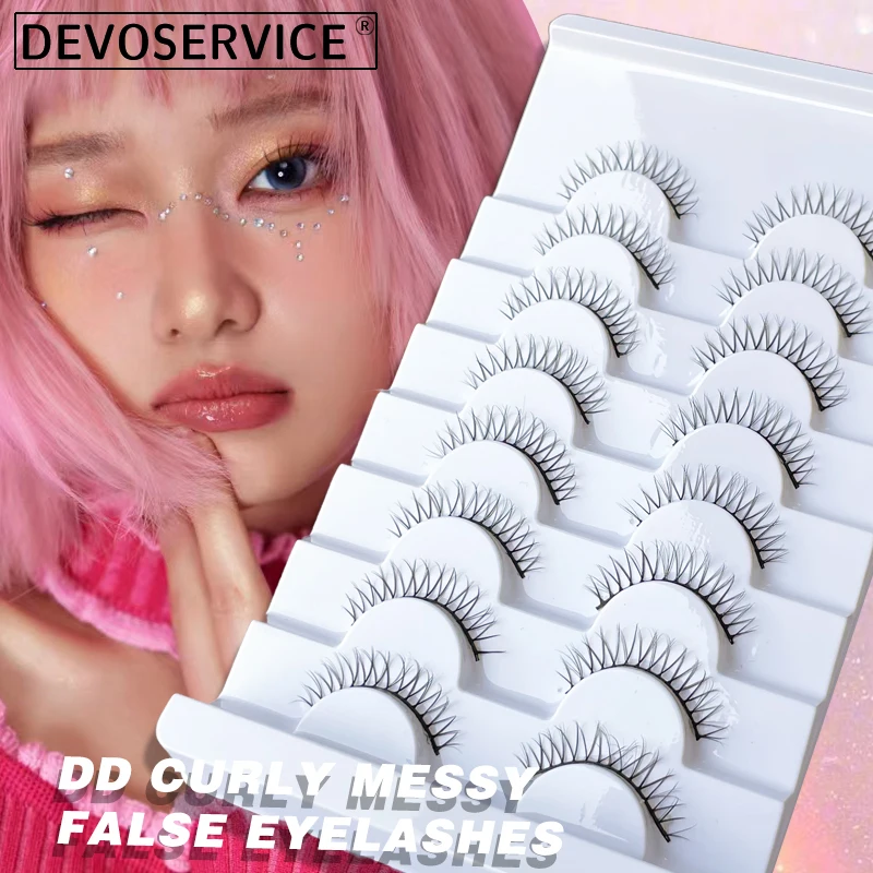 

8 Pairs 3D Mink Lashes Russian Strip Lash Dramatic DD Curl False Eyelashes Faux Cils Makeup Wholesale Fake Eyelash Extension