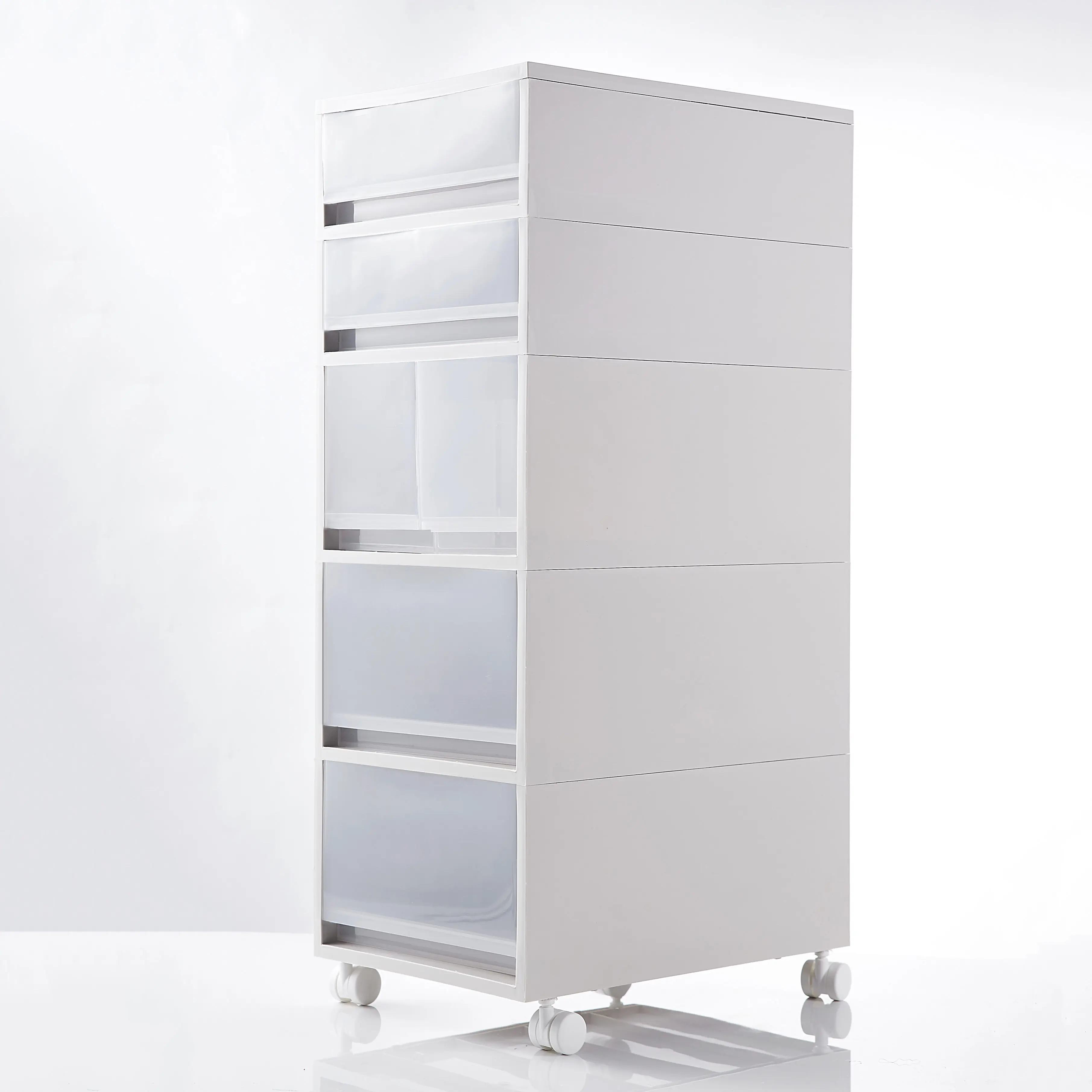 

Narrow Slim Rolling Storage Cart and Organizer, Kitchen Storage Cabinet Beside Fridge Small Plastic Rolling Shelf With Drawers F