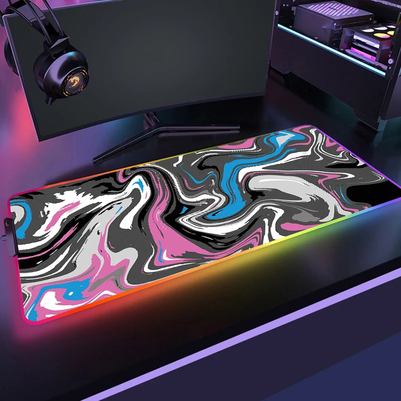 RGB Gaming Mousepad Strata Liquid Art Rubber Gamer Mouse Mat With Backlit Non-Slip LED Office Game Mouse Pad Large Table Mat XXL 
RGB Gaming Mousepad Strata Liquid Art Rubber Gamer Mouse Mat With Backlit Non-Slip LED Office Game Mouse Pad Large Table Mat XXL