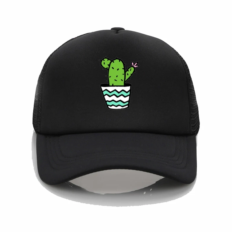 

Cartoon elements CACTUS print Baseball cap lovely girl sun hat Fashion summer Men women snapback hats