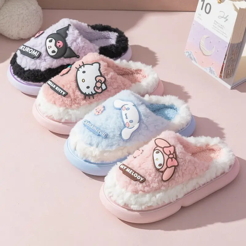 Hello Kitty Cinnamoroll Sanrio Anime Autumn Winter Kawaii Baby Cotton Slippers Cute Cartoon Kuromi Velvet Warm Shoes Toys Kids
Hello Kitty Cinnamoroll Sanrio Anime Autumn Winter Kawaii Baby Cotton Slippers Cute Cartoon Kuromi Velvet Warm Shoes Toys Kids