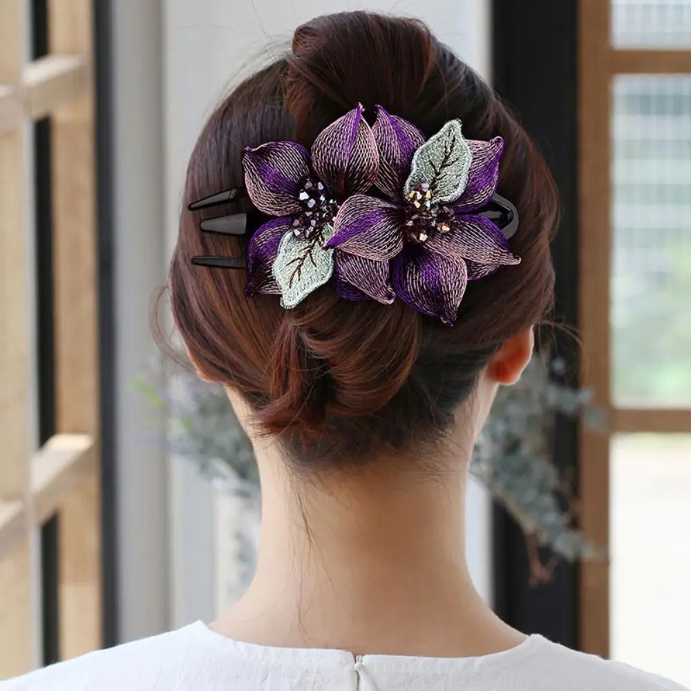 Large Women Hairpin Fashion Korean Style Headdress Crystal Headdress Exquisite Hair Clip Flower Hairclip Lady
Large Women Hairpin Fashion Korean Style Headdress Crystal Headdress Exquisite Hair Clip Flower Hairclip Lady