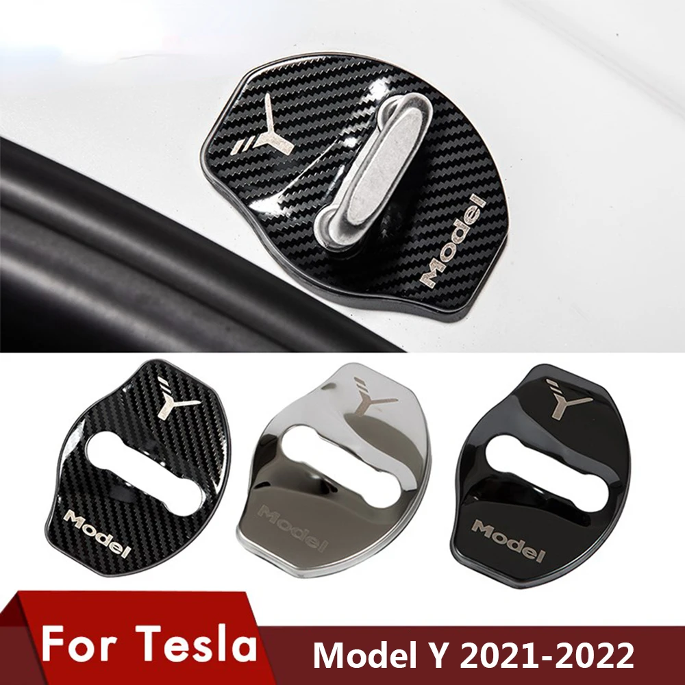 2022 Car Door Lock Buckle Cover For Tesla Model Y 2021 Accessories Door Lock Carbon Fiber Metal Sticker Automobile decoration
2022 Car Door Lock Buckle Cover For Tesla Model Y 2021 Accessories Door Lock Carbon Fiber Metal Sticker Automobile decoration