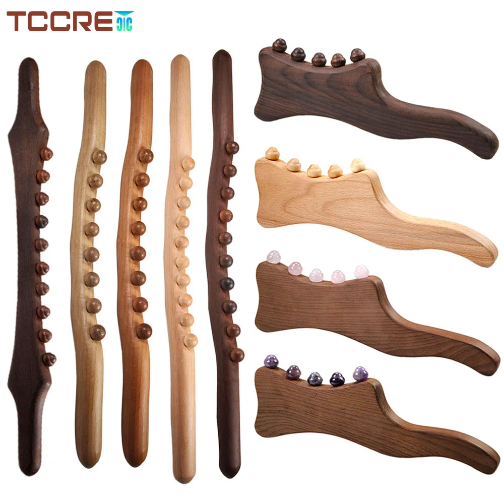 

Wooden Massage Stick Wood Therapy Tool Anti Cellulite Lymphatic Drainage Paddle Massager Muscle Massage Relax Body Sculpting