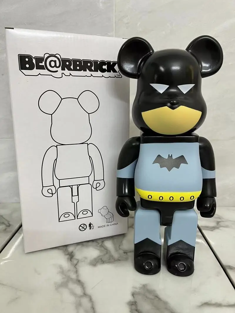 

400% Bearbrick Batman Anime Action Figures Movies Character Figurine Pvc 28cm Statue Room Collect Model Decoration Toy Kid Gift