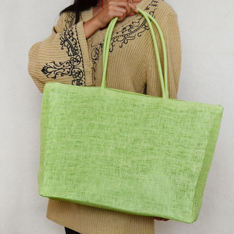 Candy Color Overlarge Straw Tote Bag Casual Linen Women Handbags Paper Lady Shoulder Bag Summer Beach Bags Big Shopper Purse
Candy Color Overlarge Straw Tote Bag Casual Linen Women Handbags Paper Lady Shoulder Bag Summer Beach Bags Big Shopper Purse