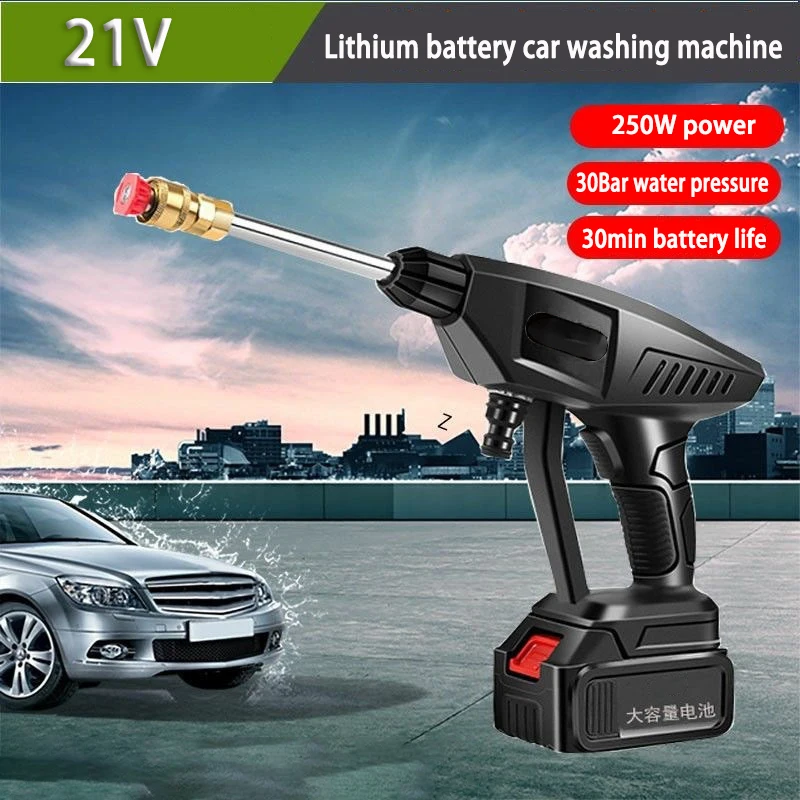 21V High Voltage Lithium b\Battery Car Washing Machine Portable Lithium Battery Water Gun 30Bar Power Car Cleaning Tool
21V High Voltage Lithium b\Battery Car Washing Machine Portable Lithium Battery Water Gun 30Bar Power Car Cleaning Tool