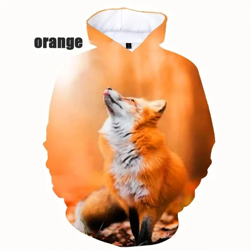 

Autumn Winter Fashion 3d Fox Animal Printing Hoodie Men And Women Universal Hoodies Couple Casual Sweatshirt Male Clothing Hoody