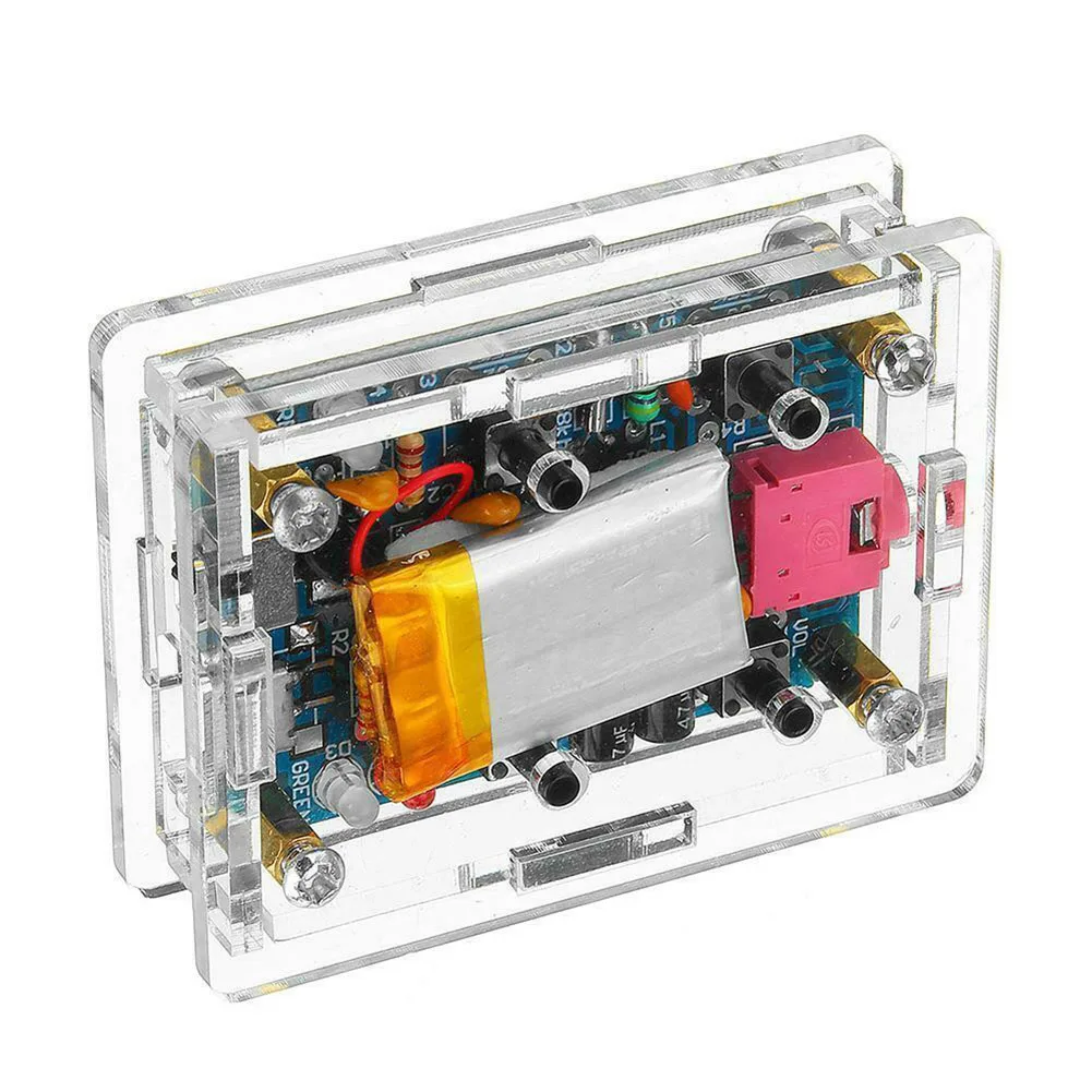 DIY Stereo FM Radio KIT Electronic Module + 250mah Battery + Acrylic Case GS1299 FM Radio Receiver Module
DIY Stereo FM Radio KIT Electronic Module + 250mah Battery + Acrylic Case GS1299 FM Radio Receiver Module
