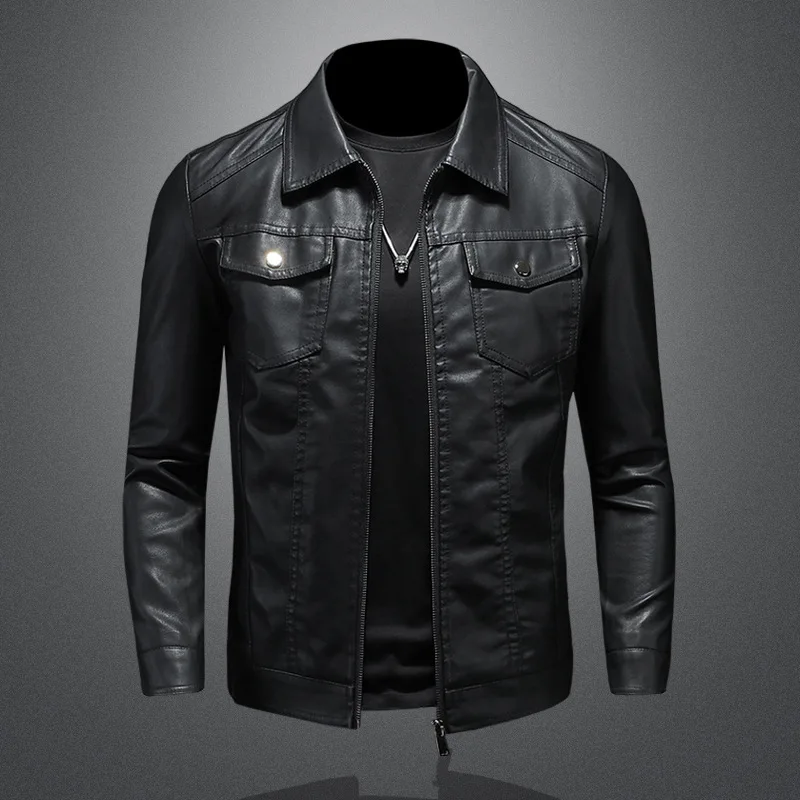 Men's Pu Jacket Autumn And Winter Slim Plus Down Thickened Biker Jacket Men Leather Jacket
Men's Pu Jacket Autumn And Winter Slim Plus Down Thickened Biker Jacket Men Leather Jacket