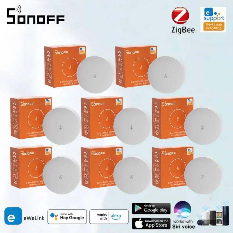 

SONOFF Zigbee Temperature And Humidity Sensor SNZB-02P High-Accurate Monitor Thermometer Via EWeLink App Work With Alexa Google