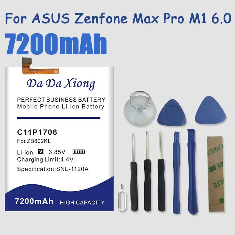 DaDaXiong 100% новый 7200mAh C11P1706 Аккумулятор для ASUS Zenfone Max Pro M1 6,0 Inch ZB601KL ZB602KL X00TDB X00TDE в наличии
DaDaXiong 100% новый 7200mAh C11P1706 Аккумулятор для ASUS Zenfone Max Pro M1 6,0 Inch ZB601KL ZB602KL X00TDB X00TDE в наличии
