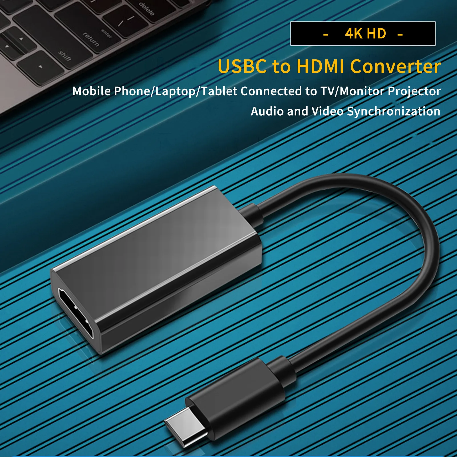 Адаптер USB C-forHDMI-4K 60 Гц видеокабель преобразователь-Type C быстрая передача данных компакт 
Адаптер USB C-forHDMI-4K 60 Гц видеокабель преобразователь-Type C быстрая передача данных компакт