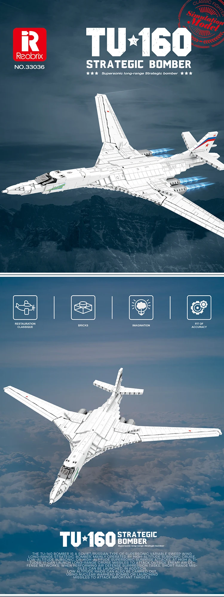 1598PCS Military Tu-160 Bomber Model Building Blocks Air Force Aircraft Fighter Bricks Toys Creative Desktop Ornaments Kids Gift 1598PCS Military Tu-160 Bomber Model Building Blocks Air Force Aircraft Fighter Bricks Toys Creative Desktop Ornaments Kids Gift